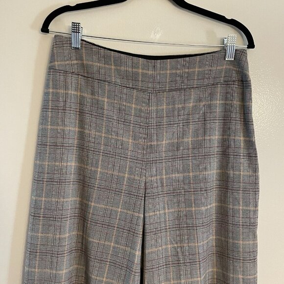 Express Women 12R Plaid Preppy Academia Wide Leg High Rise Cropped Culottes Pant - Picture 5 of 12